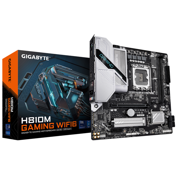 GIGABYTE H810M GAMING WIFI6, DDR5, SATA3, DP, USB3.2Gen1, Wi-Fi 6, LGA1851 mATX