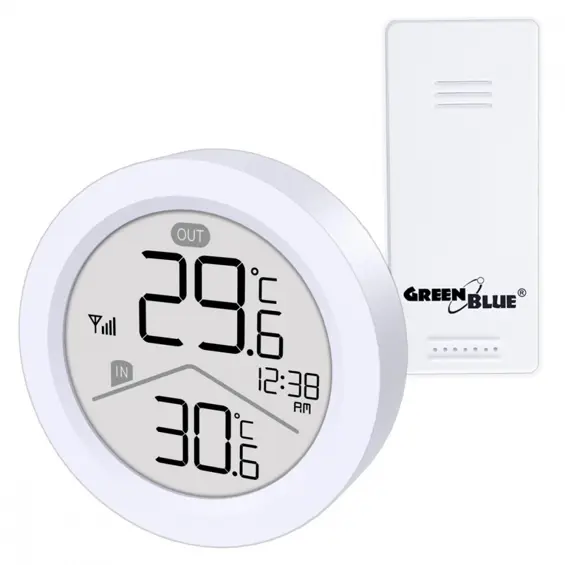 GreenBlue GB162 bežična meteorološka stanica s vanjskim senzorom, termometrom i satom