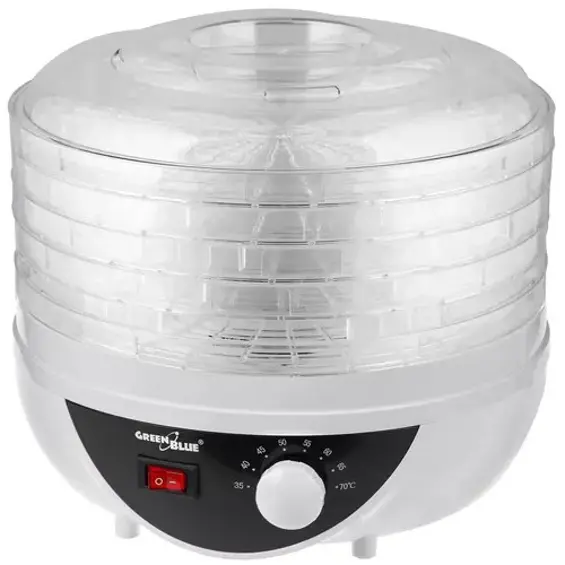 GreenBlue GB195 električna sušilica hrane 250 W s 5 pladnjeva i regulacijom temperature 35–70 °C