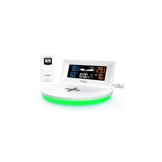 GreenBlue GB213 meteorološka stanica s Qi bežičnim punjačem