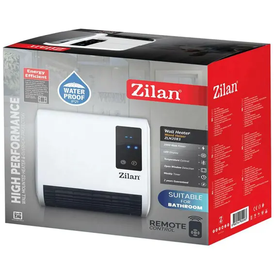 Grijalica Zilan ZLN2083 zidna s dalj.