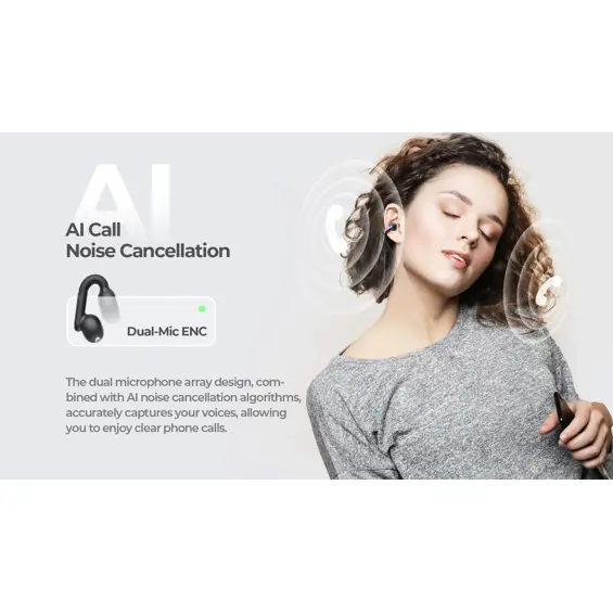 Havit OpenBuds 1 TW980 open-ear Bluetooth slušalice crne
