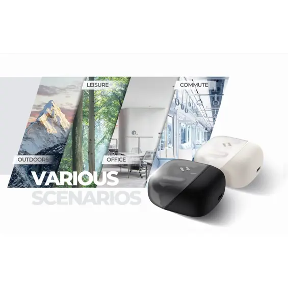 Havit OpenBuds 1 TW980 open-ear Bluetooth slušalice crne