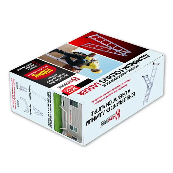 Herzberg HG-5002 aluminijske višenamjenske sklopive ljestve 3,62 m