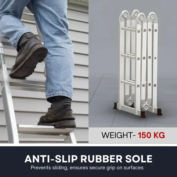 Herzberg HG-5002 aluminijske višenamjenske sklopive ljestve 3,62 m