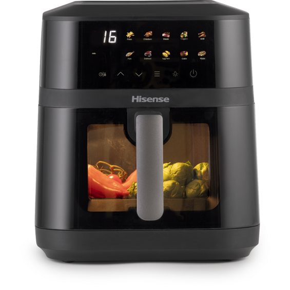 Hisense HAF1800DCD Air Fryer 6.3L 1800W – Digitalna zračna friteza s 10 programa i dvostrukim grijanjem