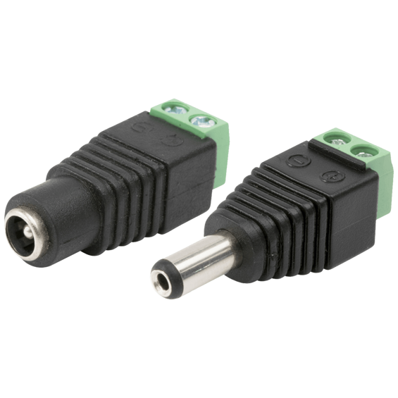 home DC konektor, set, 12 V DC / 3 A - DC 2CS
