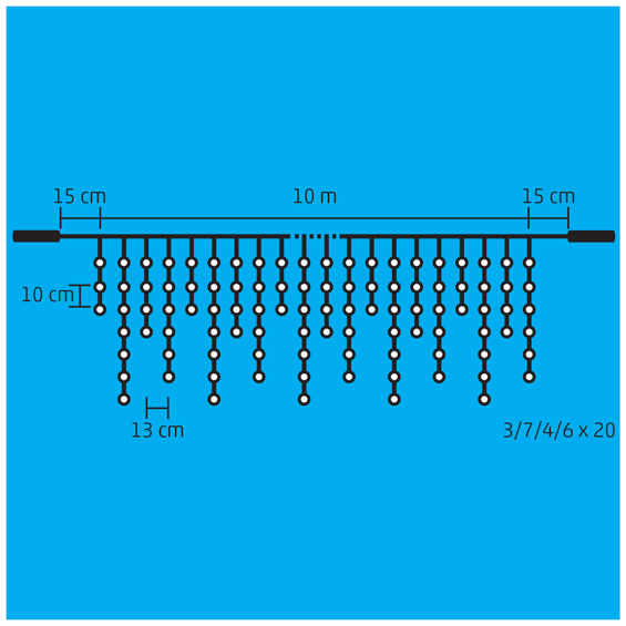home Dekorativna LED rasvjeta, LED svjetlosna zavjesa - DLFJ 400F/WW