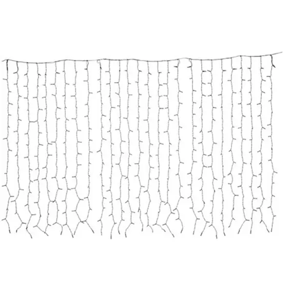 HOME STYLING COLLECTION – Božićne LED lampice zavjesa 200 × 70 cm, 189 LED, toplo bijele, trepereći efekt, IP44