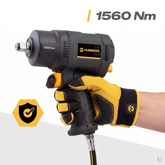 Humberg HM-261 pneumatski udarni ključ 1/2" 1560 Nm – 8500 o/min, Twin Hammer, 3 razine snage