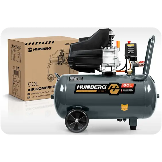 Humberg HM-265 – Uljni kompresor za zrak 50 L, 1800 W, 10 bara