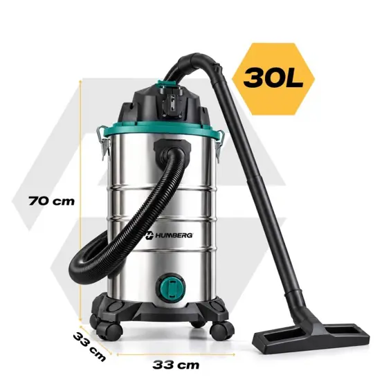 Humberg HM-409 – Industrijski usisavač za suho i mokro usisavanje, 30 L, 1600 W