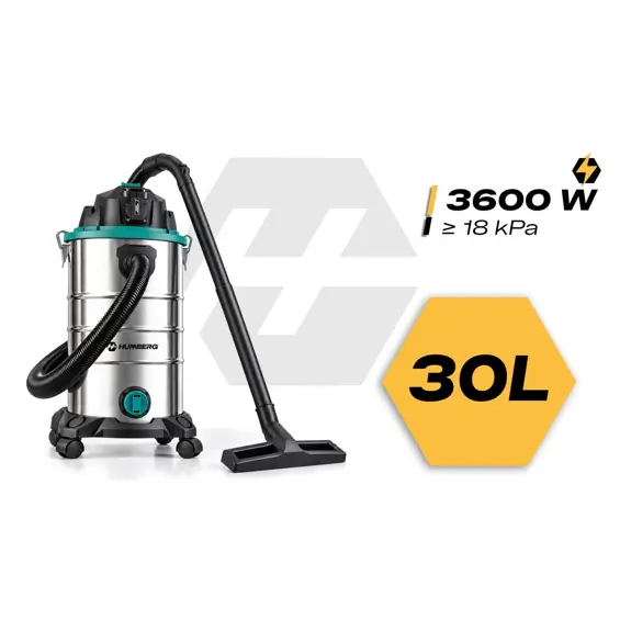 Humberg HM-409 – Industrijski usisavač za suho i mokro usisavanje, 30 L, 1600 W