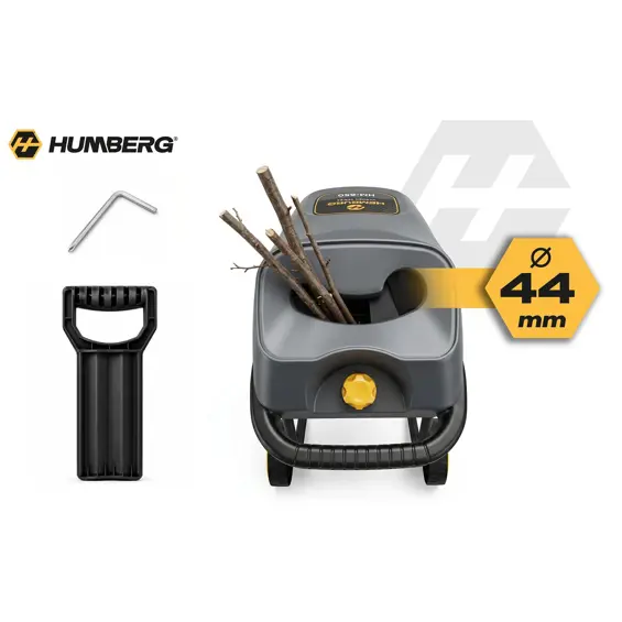 Humberg HM-650 električni usitnjivač grana 2500 W s 2 vreće 45 L