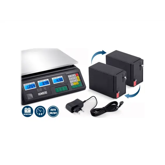 Humberg MH-190 — kompaktna trgovačka vaga 40 kg za trgovine i štandove