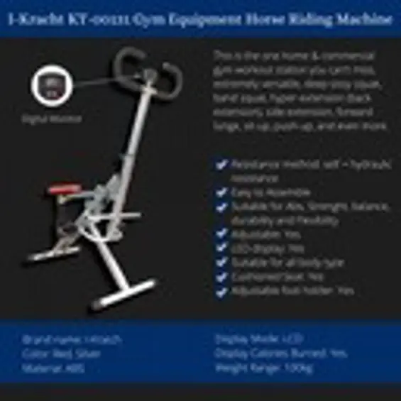 I-Kracht KT-00131 Total Fitness Crunch sprava za vježbanje s digitalnim zaslonom – srebrna