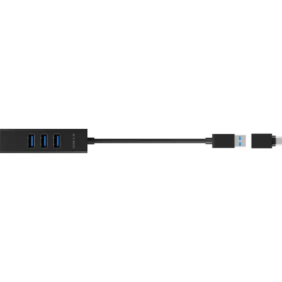 IcyBox IB-HUB1419-LAN: 4-Port USB 3.0 HUB i Gigabit Ethernet adapter (USB-A/USB-C)