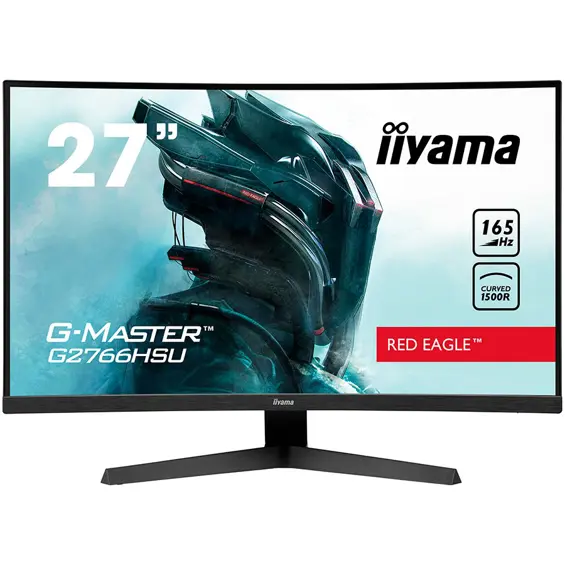 iiyama G-Master G2766HSU-B1 Red Eagle 27" zakrivljeni Gaming Monitor, Full HD (1080p), 165Hz, 1ms VA Panel, FreeSync Premium