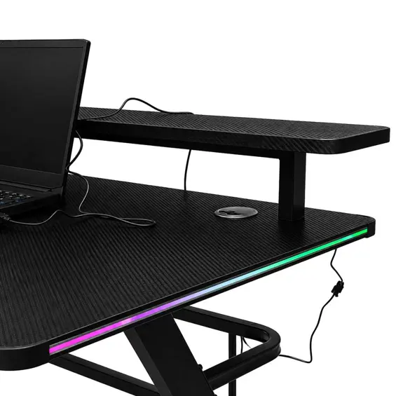 Ikonka KX2638 gaming stol s nadogradnjom i RGB LED osvjetljenjem 120 × 60 cm