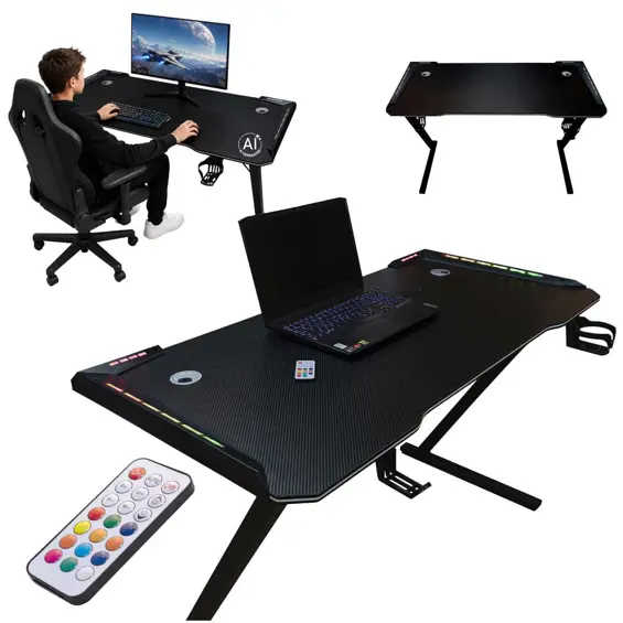 Ikonka KX2639 gaming stol 120 × 60 cm s RGB LED osvjetljenjem