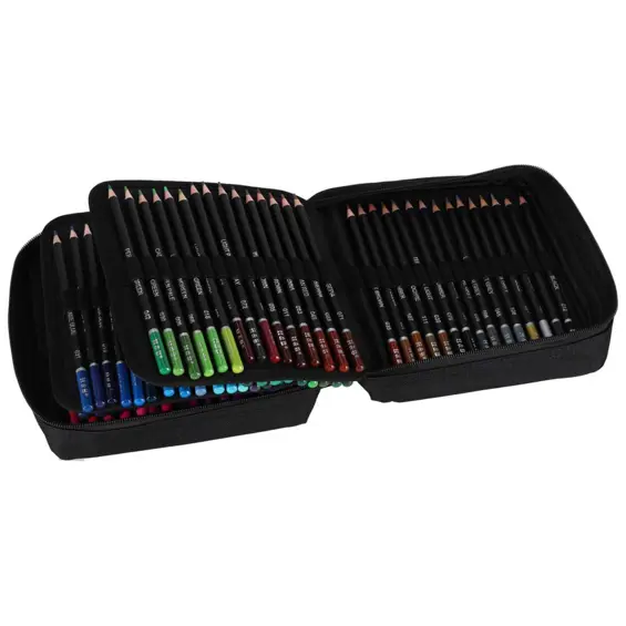 Ikonka KX2957 set profesionalnih drvenih bojica 120 boja – 3 mm jezgra, gumica, šiljilo i torbica