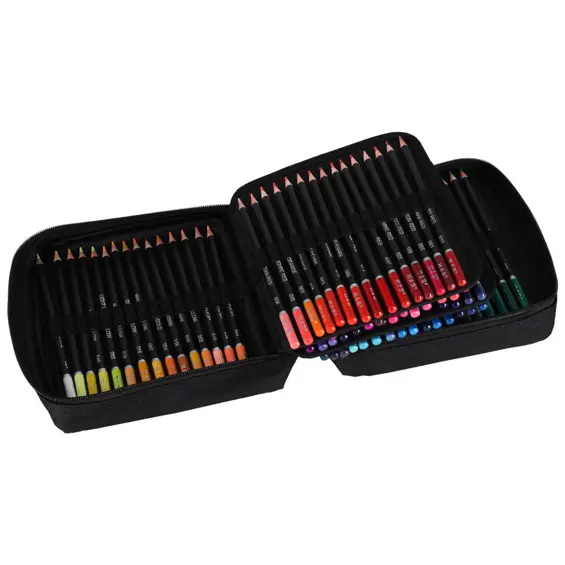 Ikonka KX2957 set profesionalnih drvenih bojica 120 boja – 3 mm jezgra, gumica, šiljilo i torbica