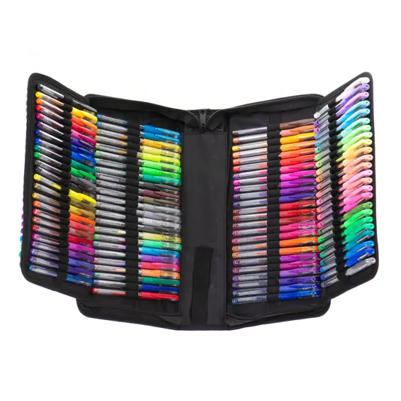 Ikonka KX5553 set gel olovaka 120 komada + 120 rezervnih punjenja – torbica i bojanka