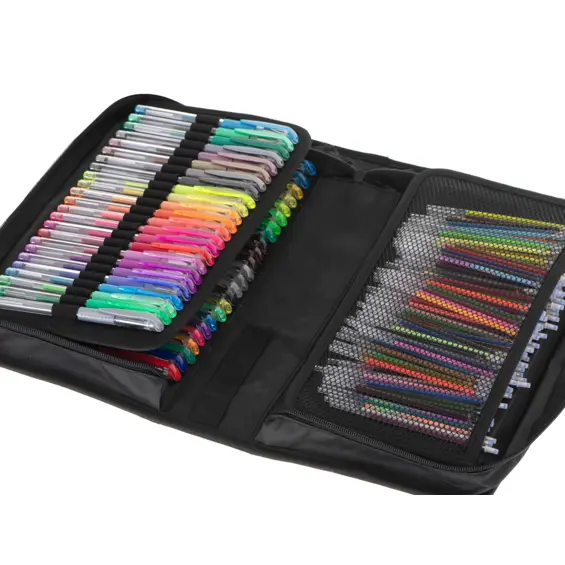 Ikonka KX5553 set gel olovaka 120 komada + 120 rezervnih punjenja – torbica i bojanka