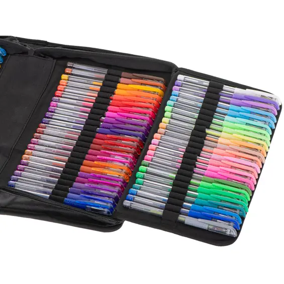 Ikonka KX5553 set gel olovaka 120 komada + 120 rezervnih punjenja – torbica i bojanka