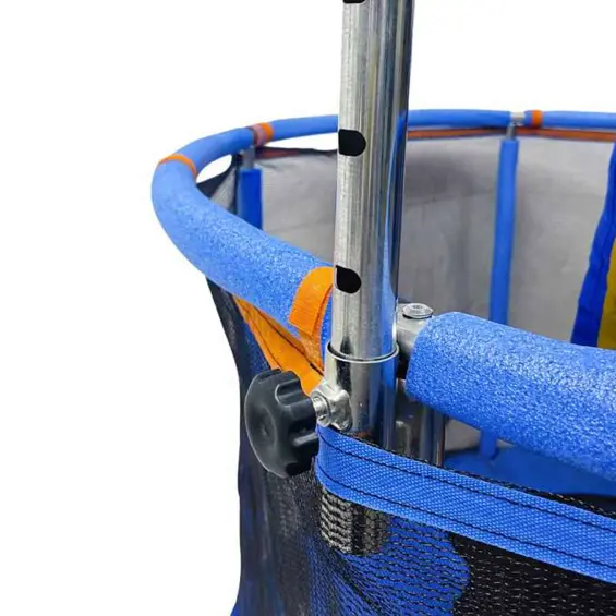 iKONKA-Trampolin za djecu s košem, visećom mrežom i boksačkom vrećom 155 cm – plavi