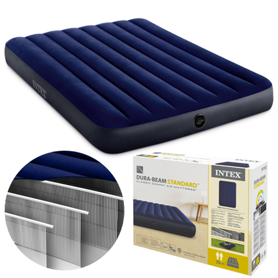 INTEX Dura-Beam Fiber-Tech zračni madrac za dvije osobe 137x191x25 cm