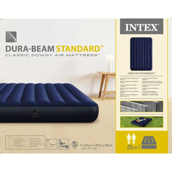 INTEX Dura-Beam Fiber-Tech zračni madrac za dvije osobe 137x191x25 cm