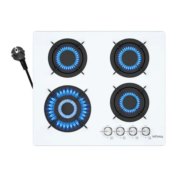 IsEasy MGBG-604B staklena plinska ploča – 4 plamenika, sigurnosni sustav