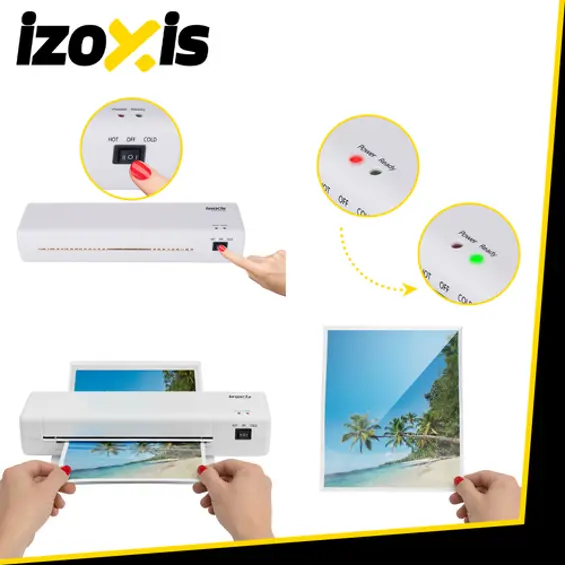 IZOXIS 4u1 A4 laminator 500W s rezačem i 60 folija za plastificiranje