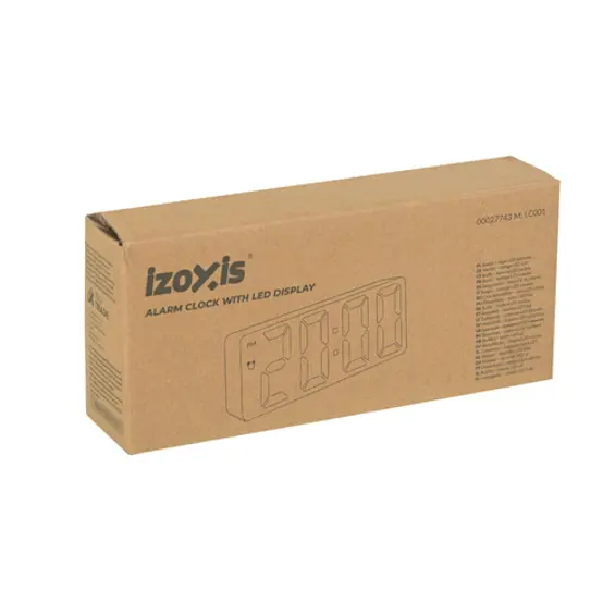 IZOXIS LED budilica s prikazom temperature, datuma i vremena