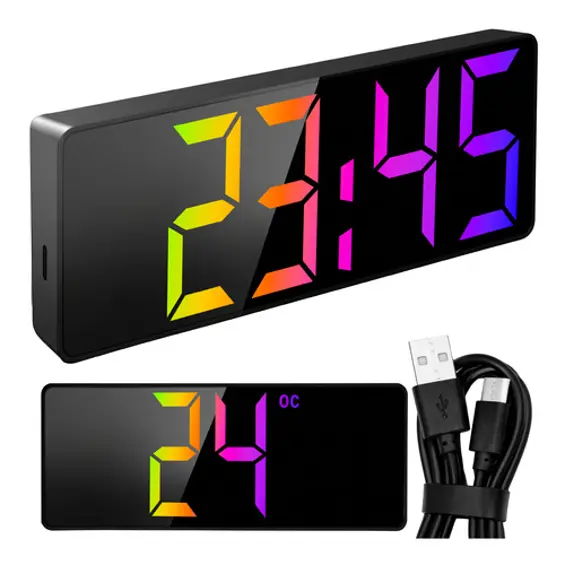 IZOXIS LED budilica s prikazom temperature, datuma i vremena