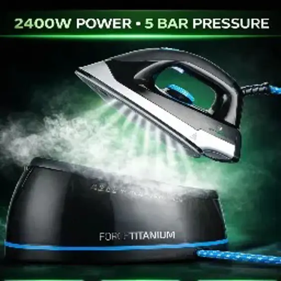 Just Perfecto Force Titanium parna postaja s glačalom 2400 W – 2 bara