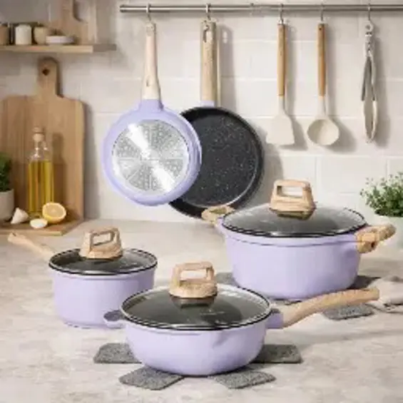 Just Perfecto JL-34 set posuđa s granitnim premazom, 13 dijelova, plavi