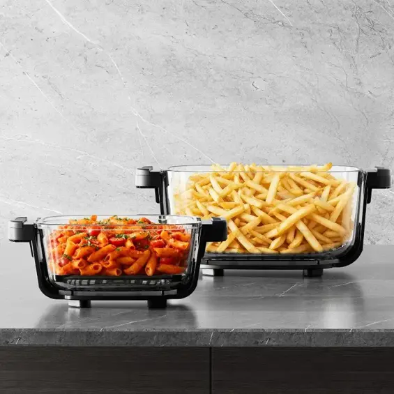 Just Perfecto JP-AF4GL staklena friteza na vrući zrak 1500 W, 1,5 L + 4 L
