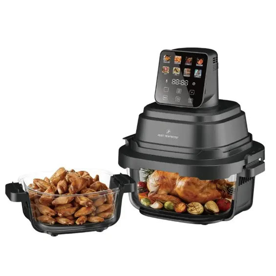 Just Perfecto JP-AF4GL staklena friteza na vrući zrak 1500 W, 1,5 L + 4 L
