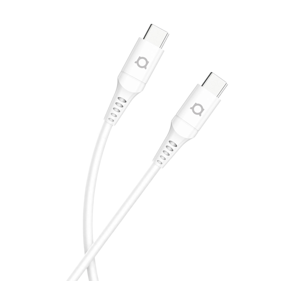 Kabel ADDA USB-203-WH,Fusion Charge+Data, Type-C na Type-C, 3.1A, Premium TPE, 1.2m, bijela