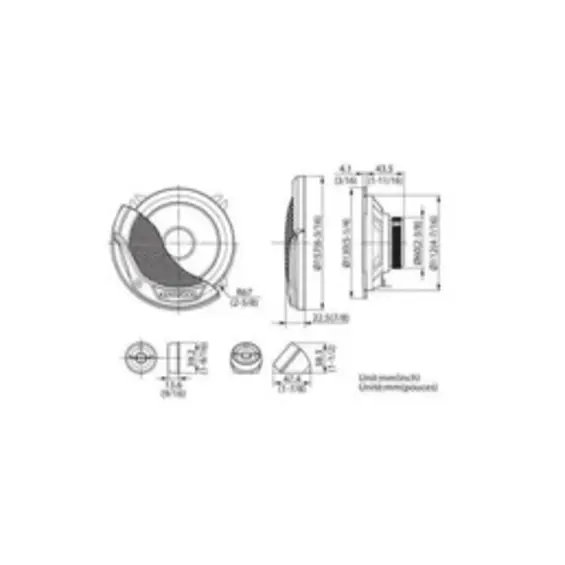 Kenwood KFC-E130P komponentni auto zvučnici 13 cm 250 W