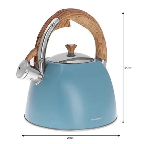 Klausberg KB-7499 čajnik sa zviždaljkom 3 L za indukciju – tirkizni
