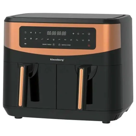 Klausberg KB-7589 friteza na vrući zrak 9 L – dvostruka košara 2 x 4,5 L, 1750 W
