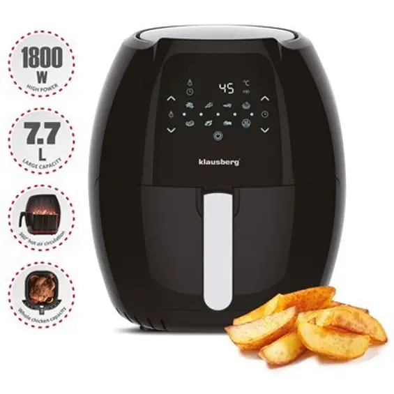 Klausberg KB-7600 friteza na vrući zrak 5,5 L, 1400 W, crno-zlatna