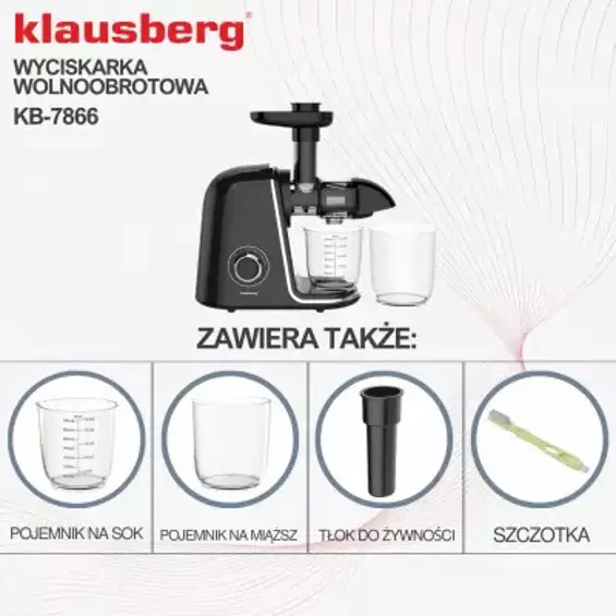 Klausberg KB-7867 hladno prešanje/ cold press 150 W – 700 ml, crno-rose gold