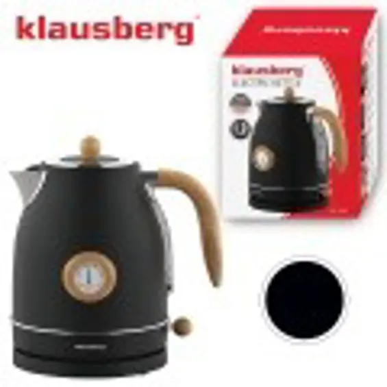 Klausberg KB-7907 retro kuhalo za vodu s termometrom 1,7 L, 2200 W – crno