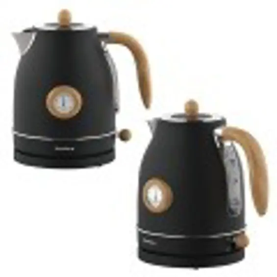 Klausberg KB-7907 retro kuhalo za vodu s termometrom 1,7 L, 2200 W – crno
