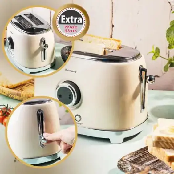 Klausberg KB-9026 retro toster za 2 kriške, 850 W