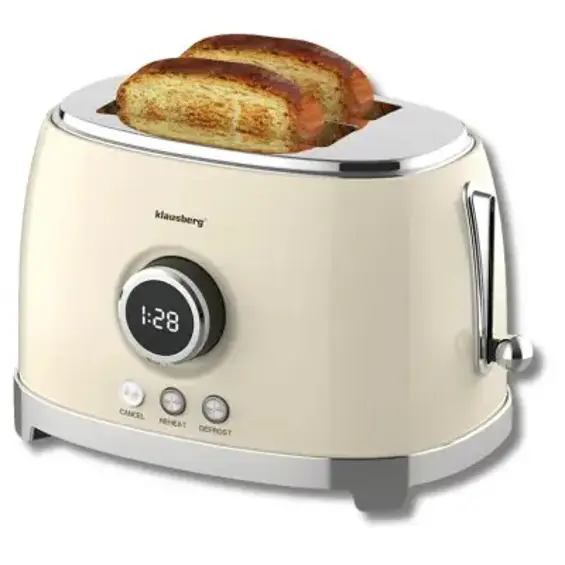 Klausberg KB-9026 retro toster za 2 kriške, 850 W